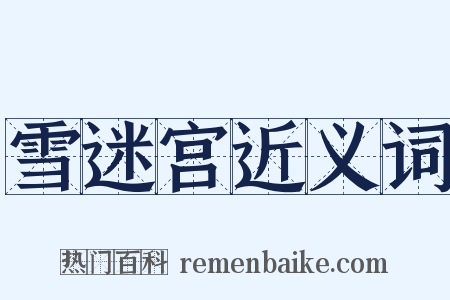 雪迷宫近义词是什么意思的图片